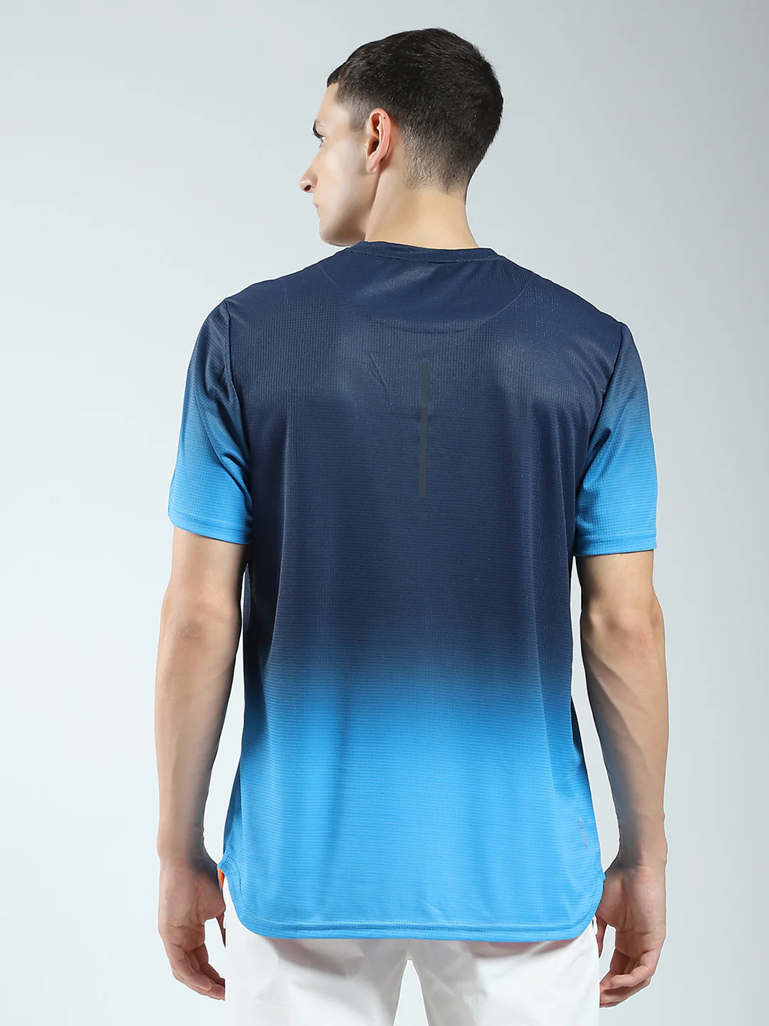 Rock.it Men Blue Solid Round Neck Half Sleeve T-Shirt - Image 5