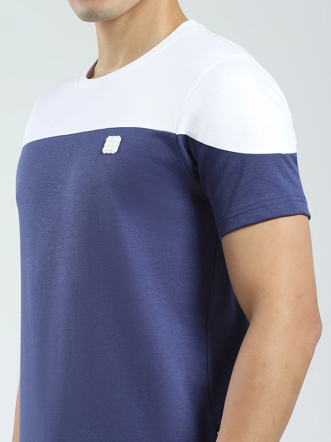 Rock.it Men Blue Solid Round Neck Half Sleeve T-Shirt - Image 6