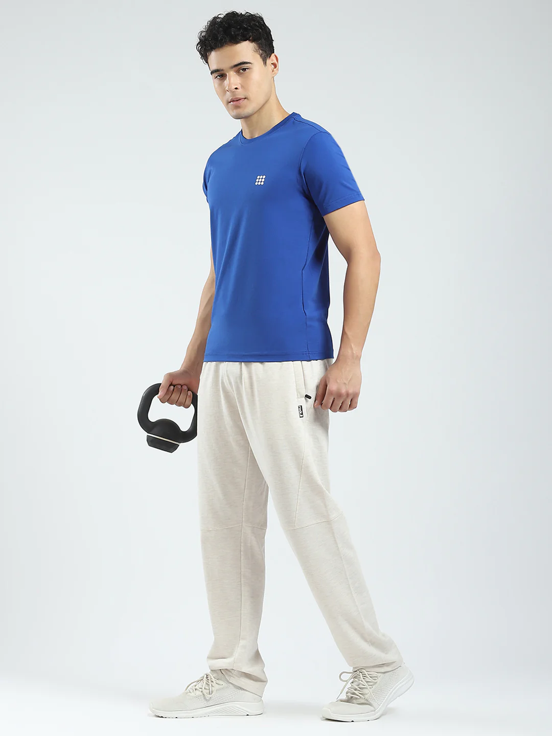 Rock.it Men Blue Solid Round Neck Half Sleeve T-Shirt - Image 2