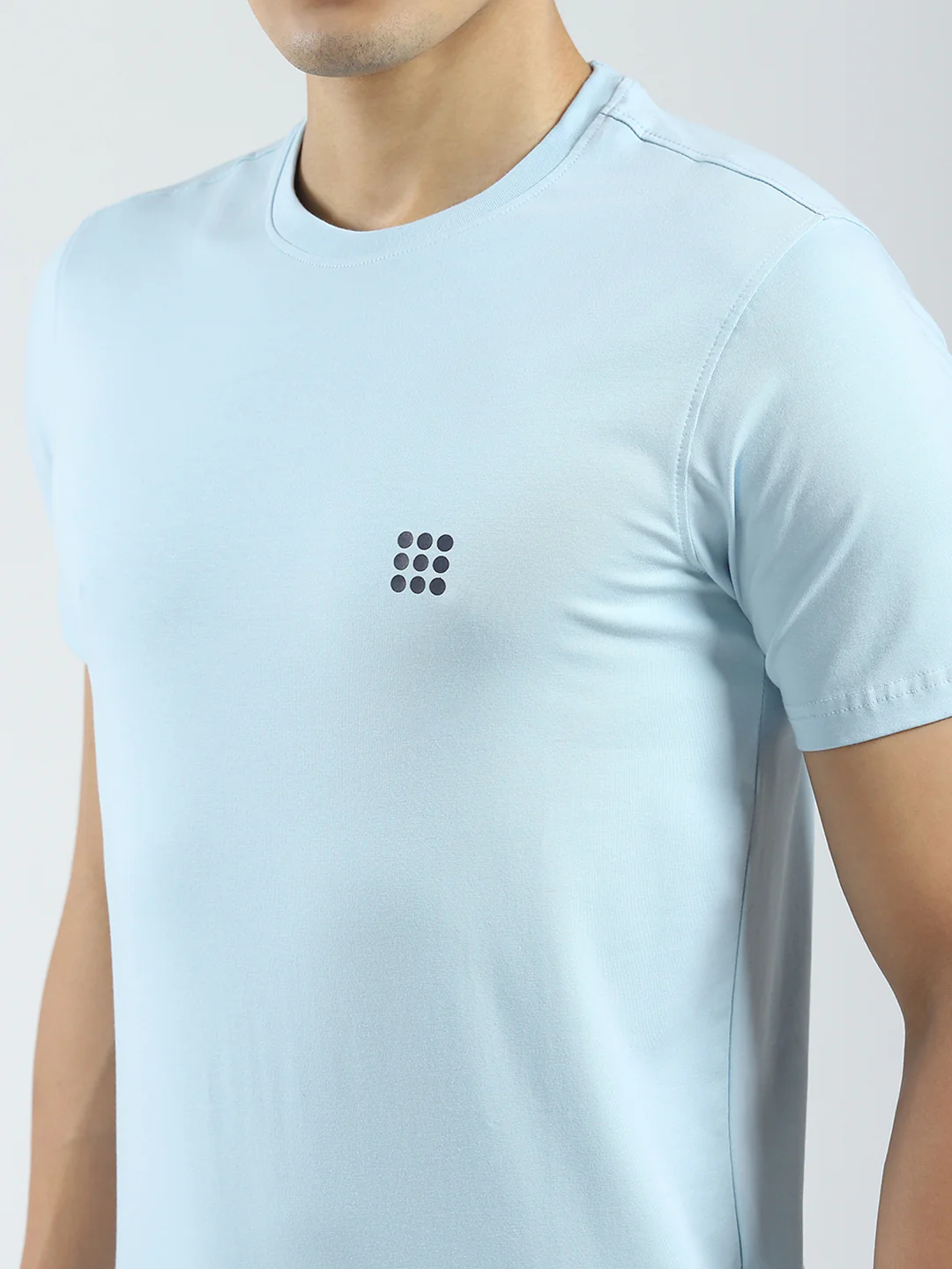Rock.it Men Blue Solid Round Neck Half Sleeve T-Shirt - Image 7