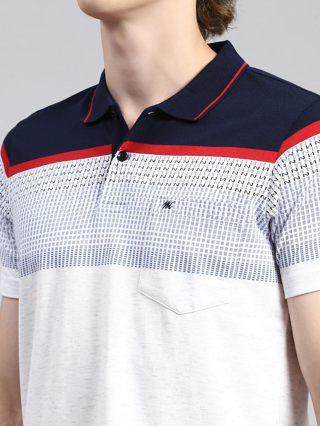 Men Blue Stripe T-Shirt - Image 6