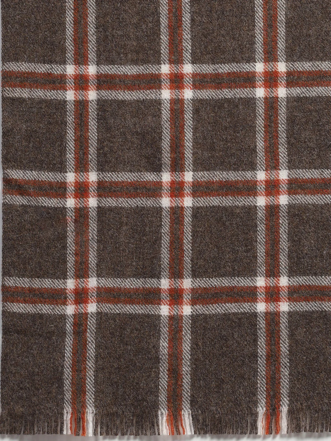 Men Brown Check Muffler - Image 6