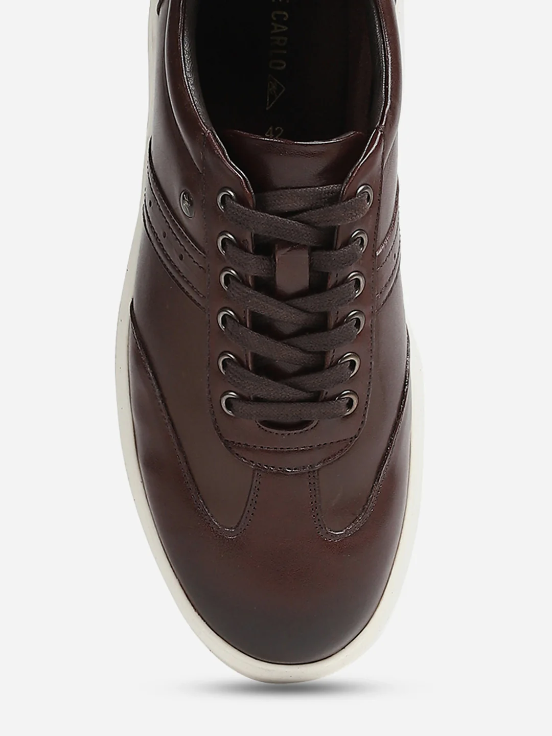 Men Brown Lace-Up Genuine Leather Casual Sneaker - Image 10