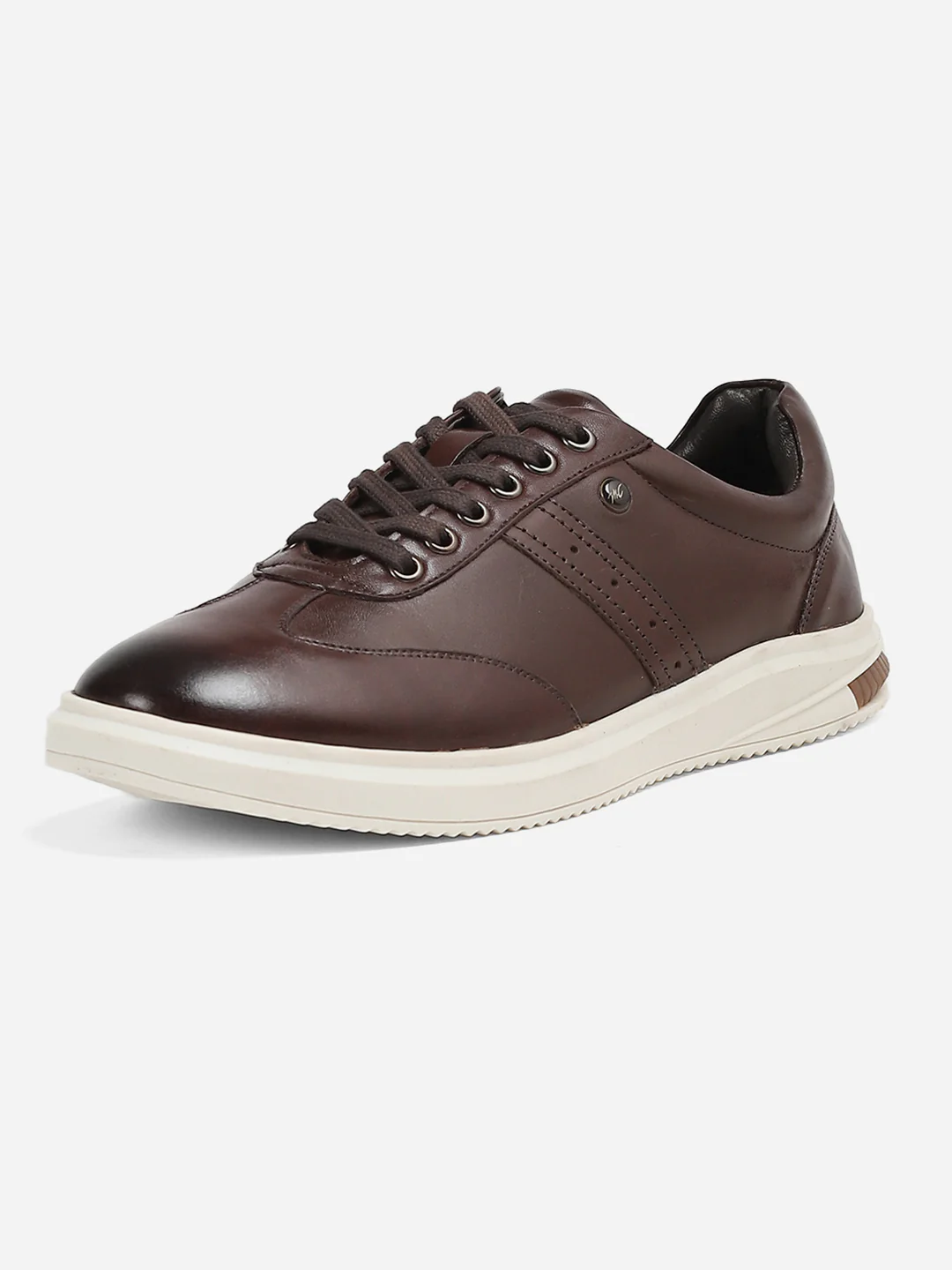 Men Brown Lace-Up Genuine Leather Casual Sneaker - Image 5
