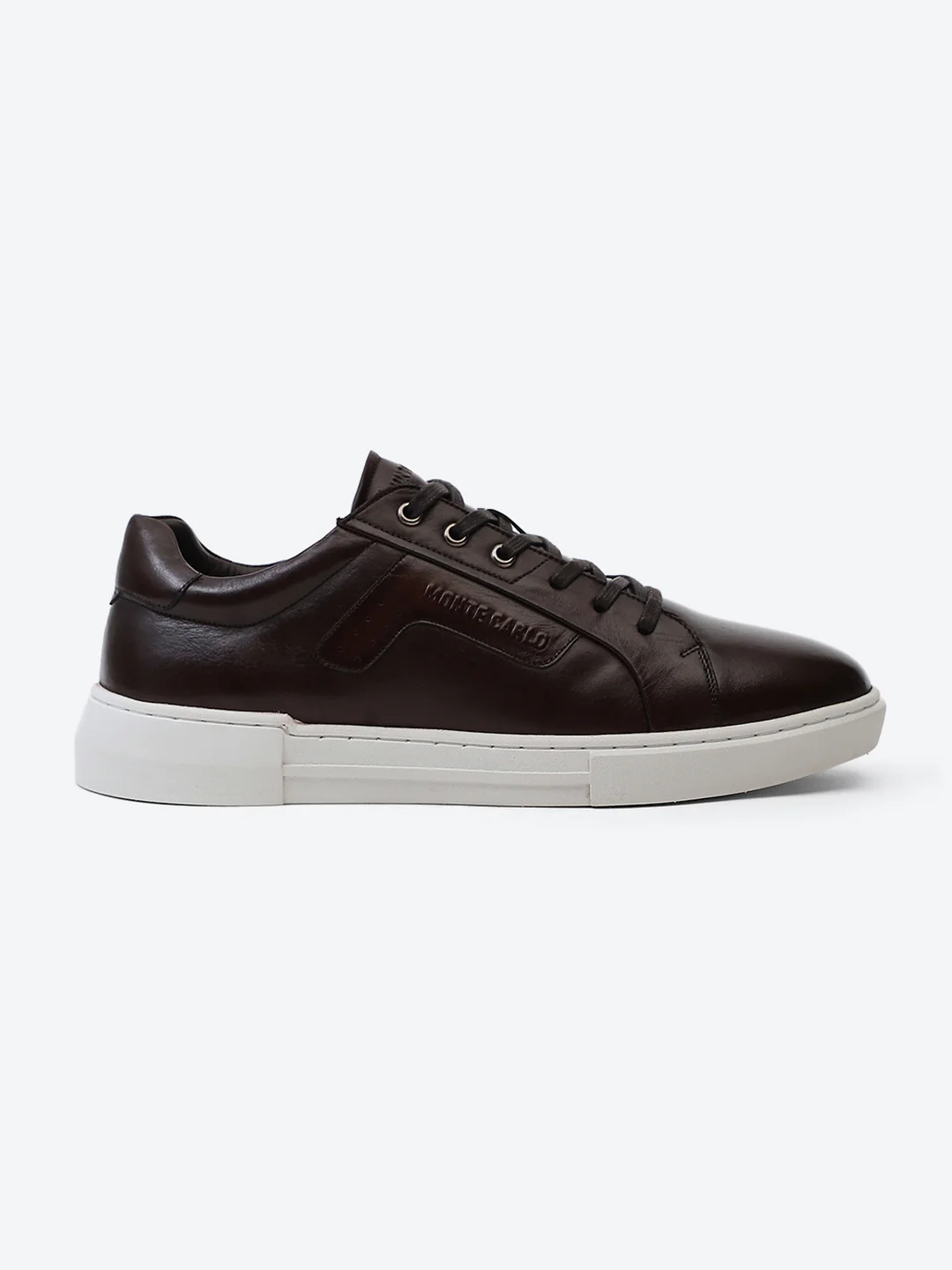 Men Brown Lace Up Genuine Leather Casual Sneakers - Image 5