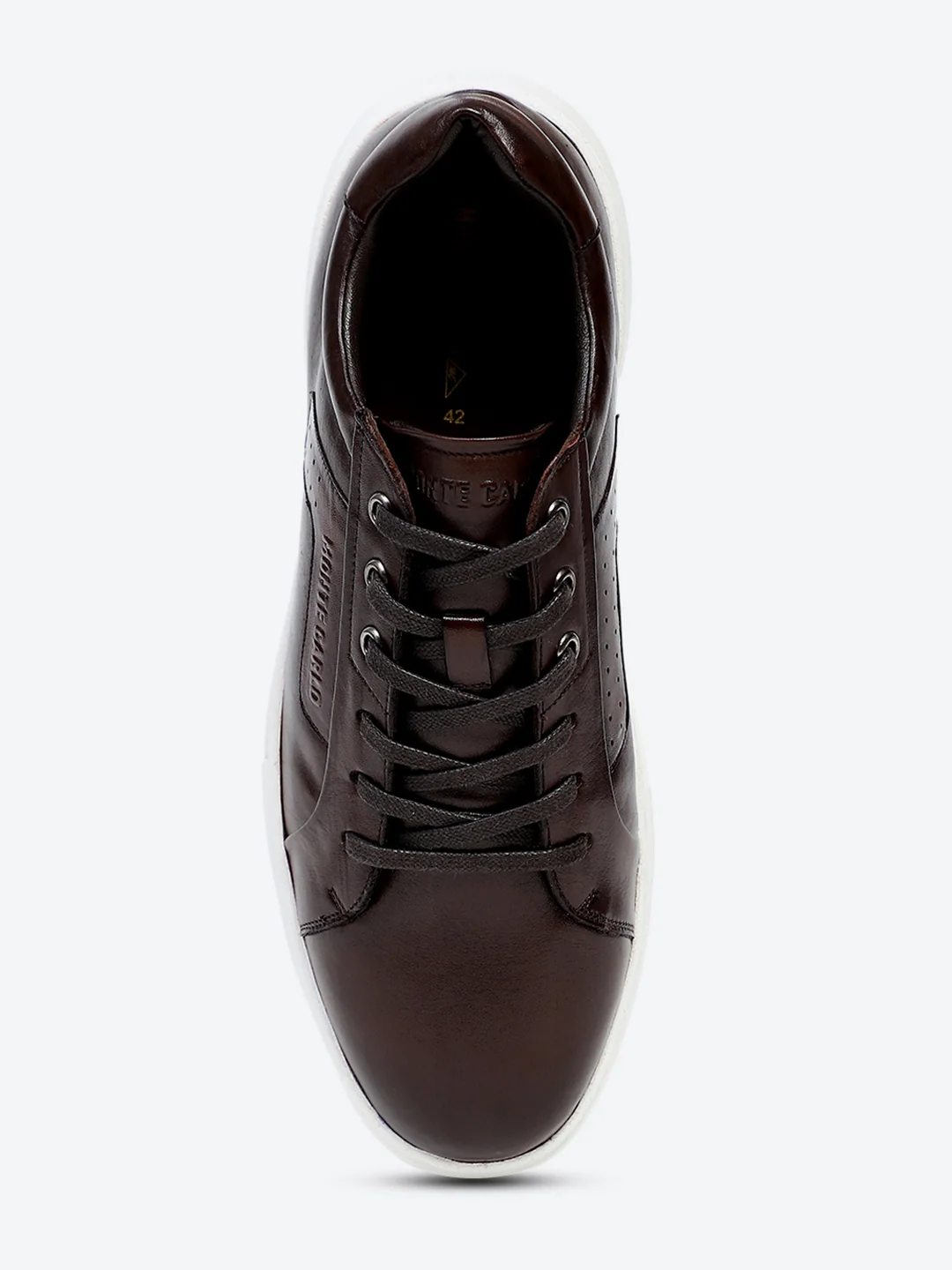 Men Brown Lace Up Genuine Leather Casual Sneakers - Image 6