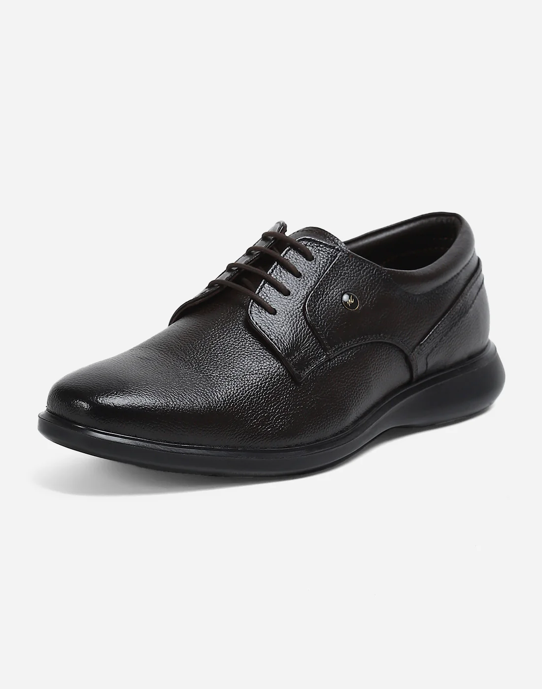 Men Brown Lace Up Genuine Leather Formal Derby - Image 3