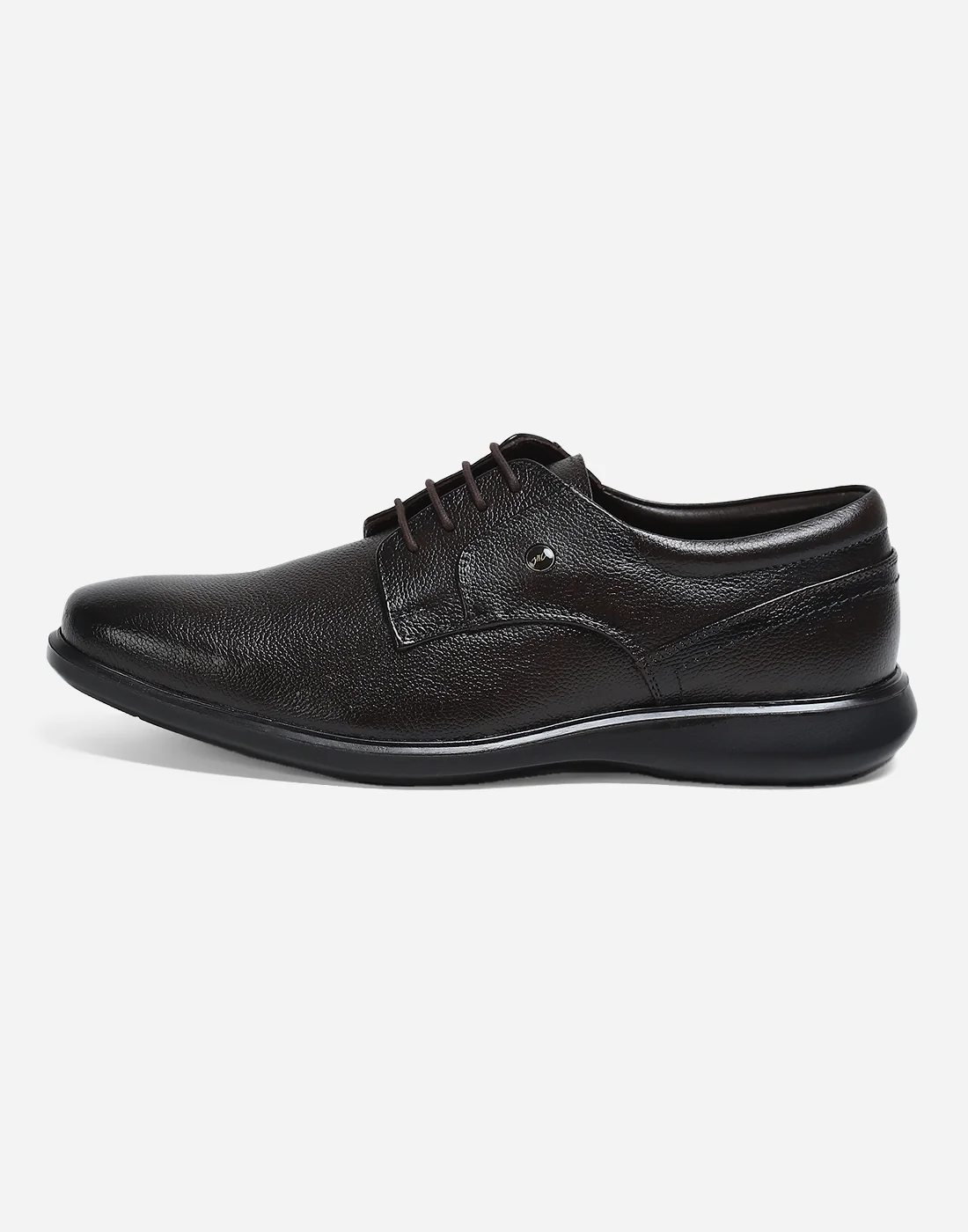 Men Brown Lace Up Genuine Leather Formal Derby - Image 4