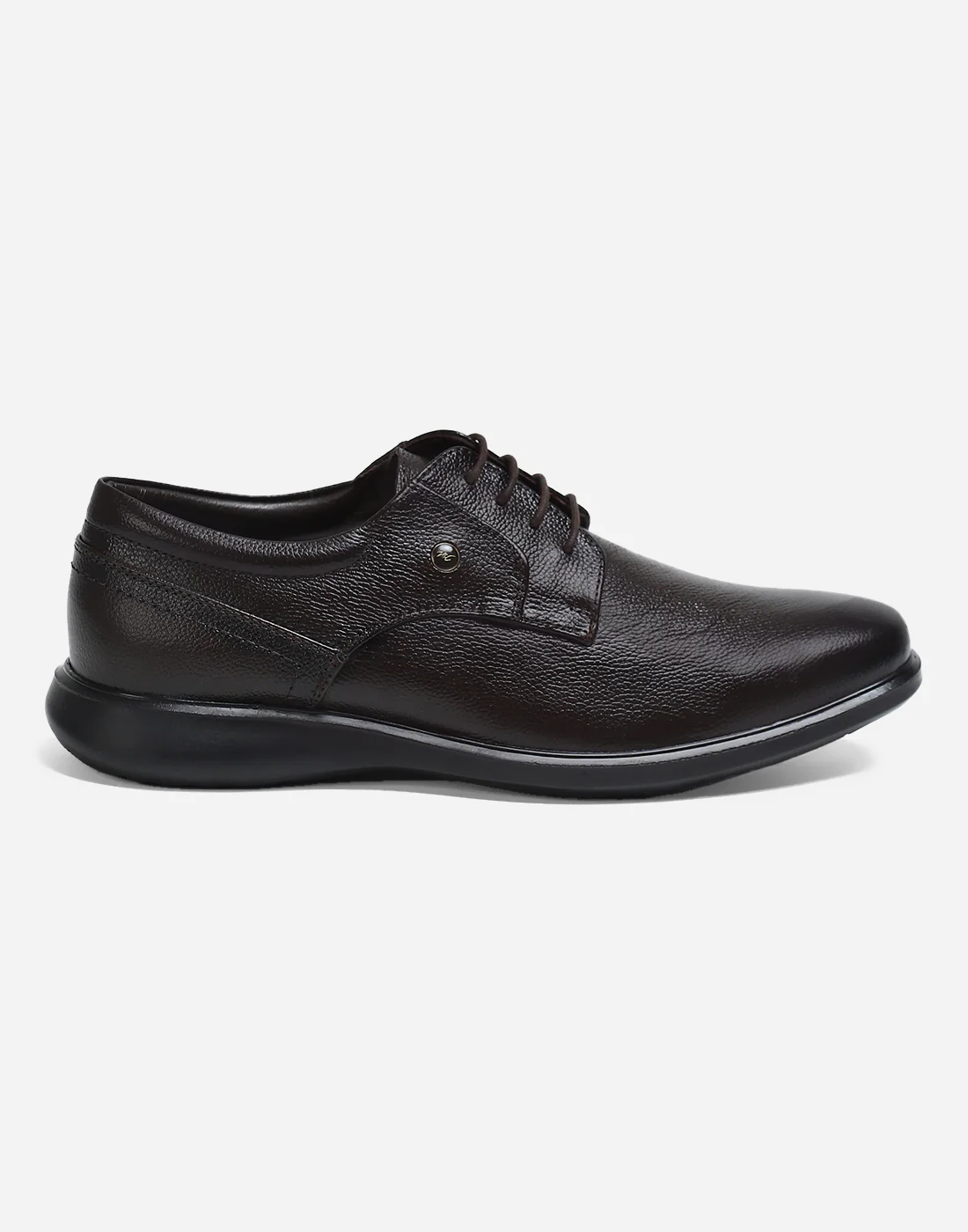 Men Brown Lace Up Genuine Leather Formal Derby - Image 5