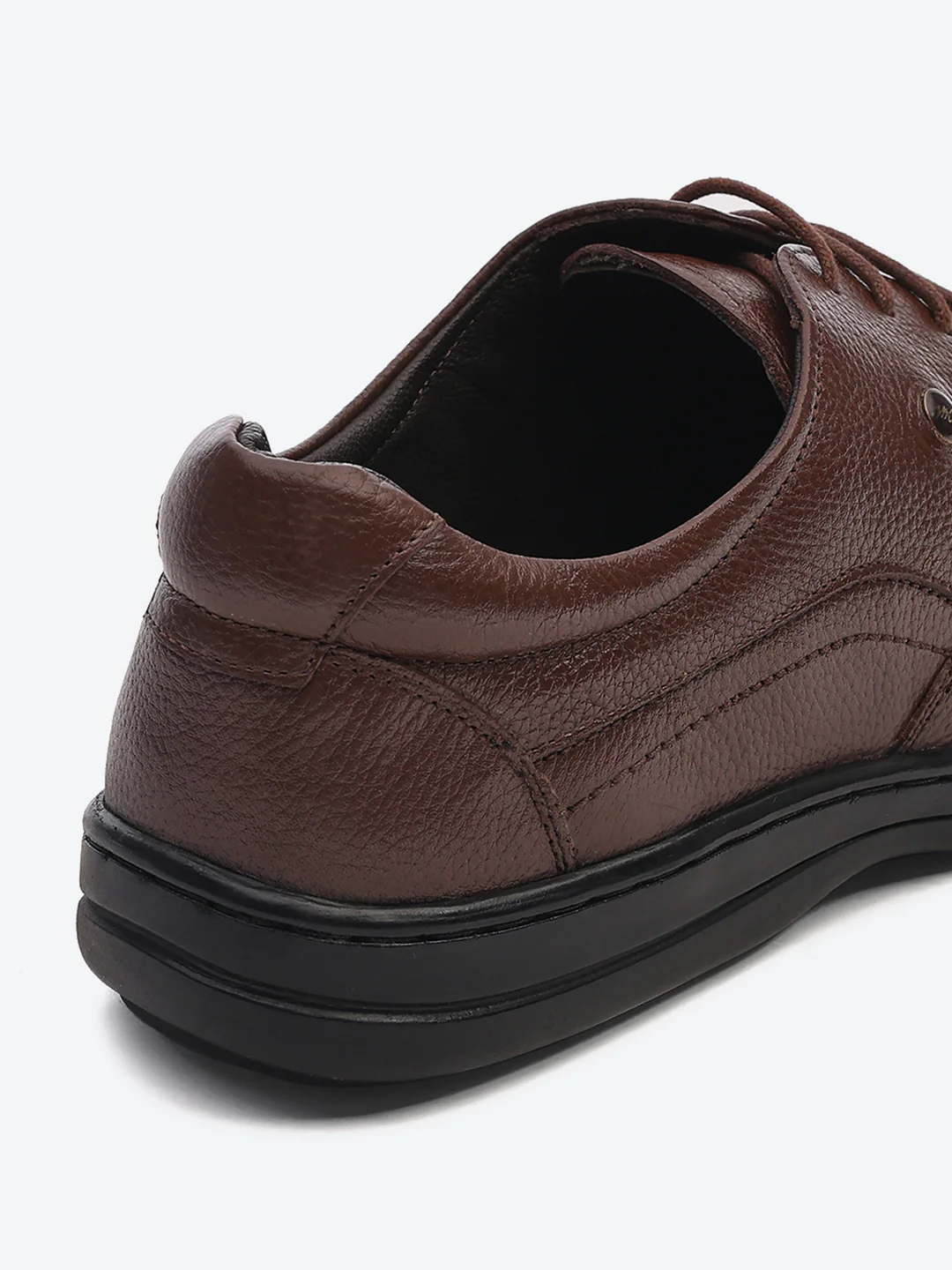 Men Brown Lace Up Genuine Leather Formal Shoes - Image 9