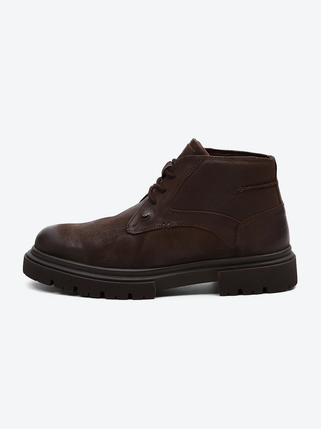 Men Brown Lace Up Genuine Leather Comfortable and Light weight Outdoor Boots - Image 4