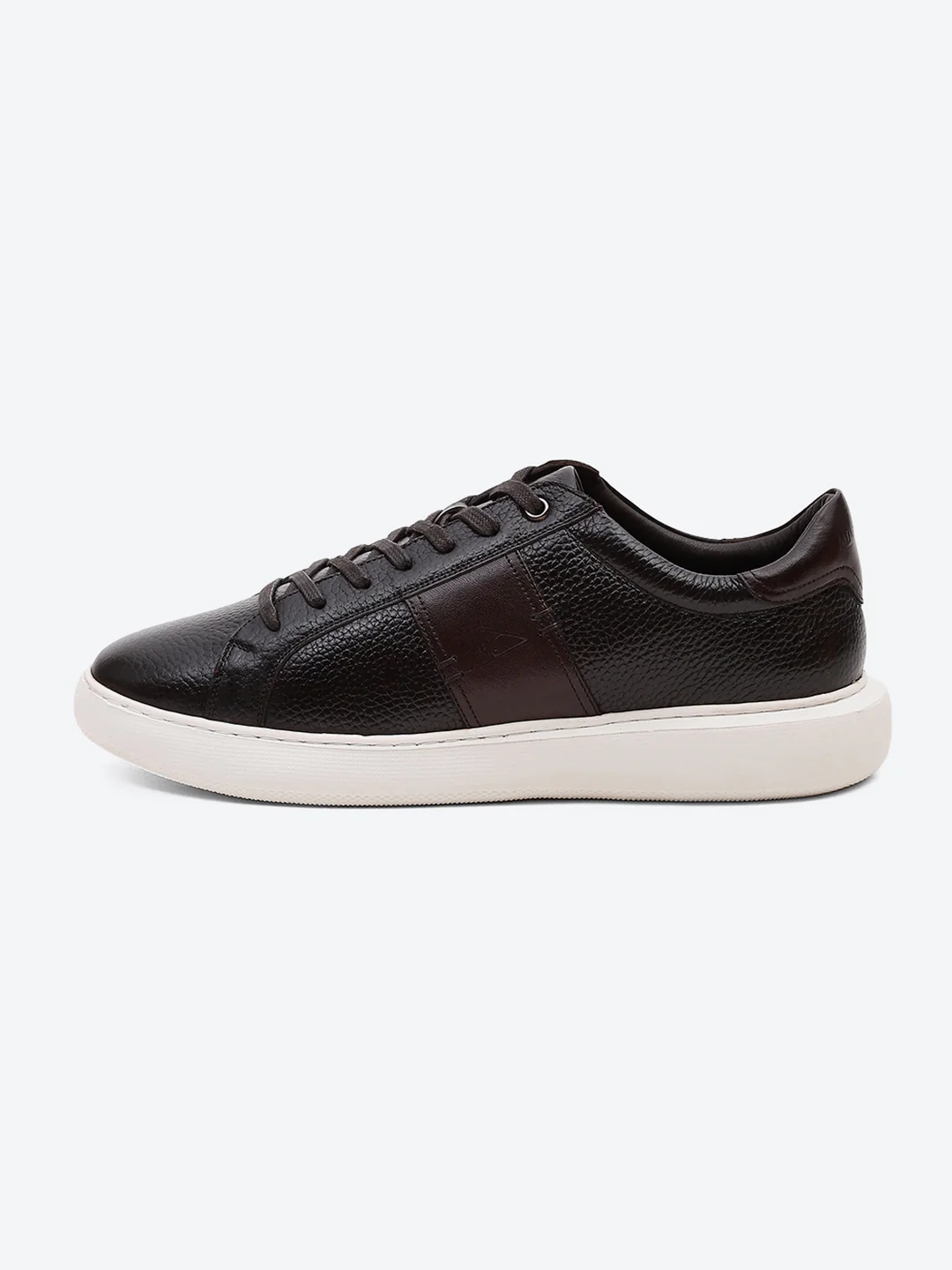 Men Brown Lace Up Leather Sneakers - Stylish & Comfortable - Image 4