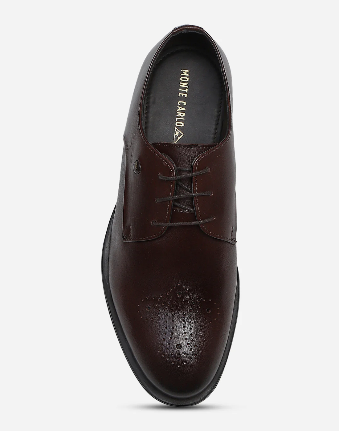Men Brown Lace Up Genuine Leather Formal Brogues - Image 5