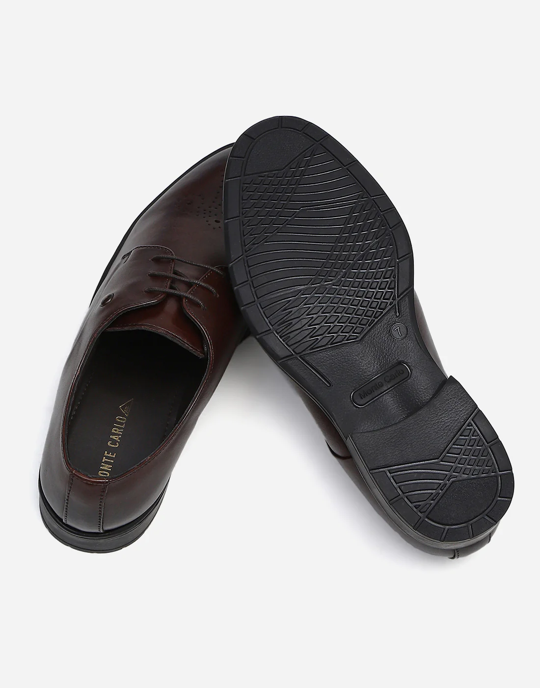 Men Brown Lace Up Genuine Leather Formal Brogues - Image 6