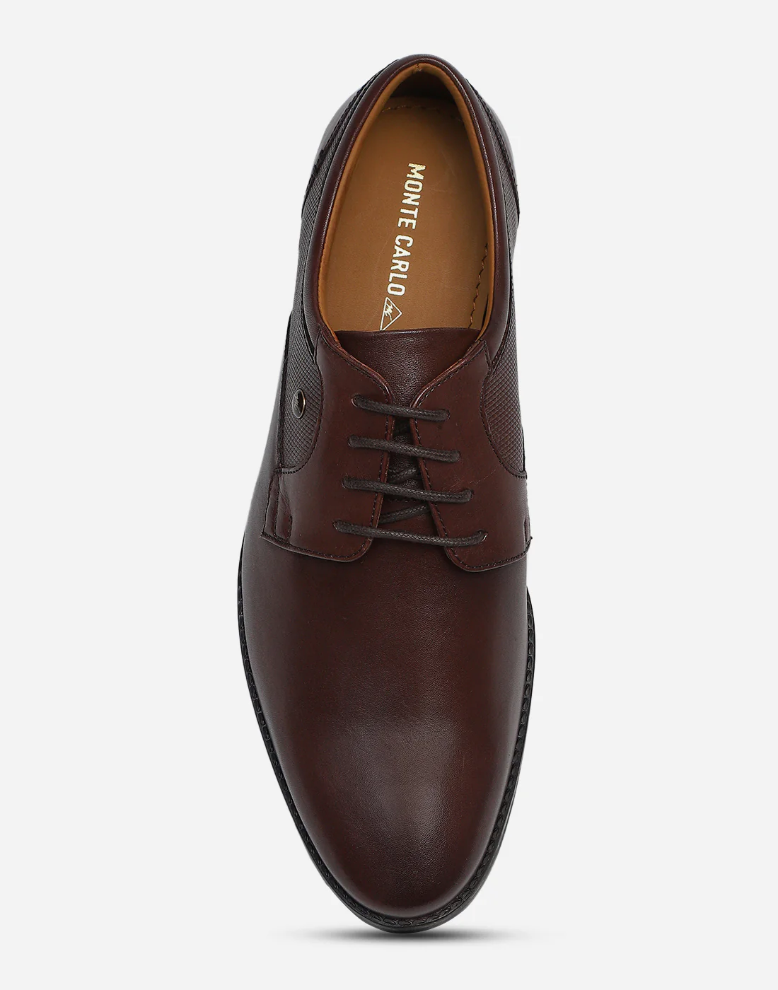 Men Brown Lace Up Genuine Leather Formal Derby - Image 5