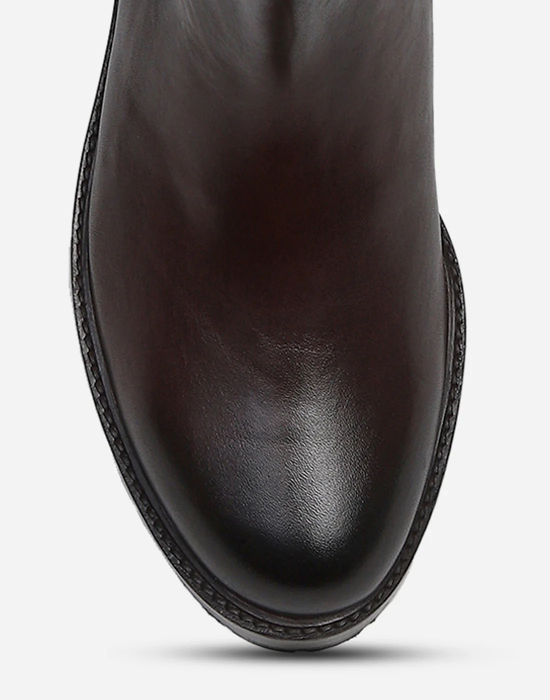 Men Brown Slip on Genuine Leather Chelsea Boots - Image 7