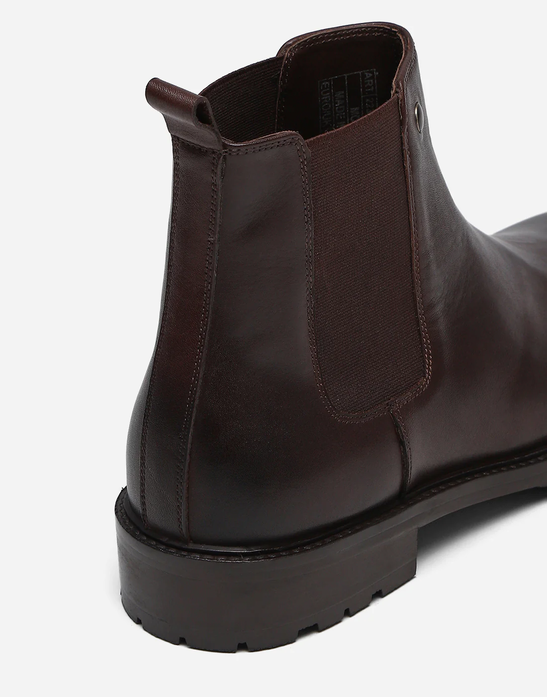Men Brown Slip on Genuine Leather Chelsea Boots - Image 8