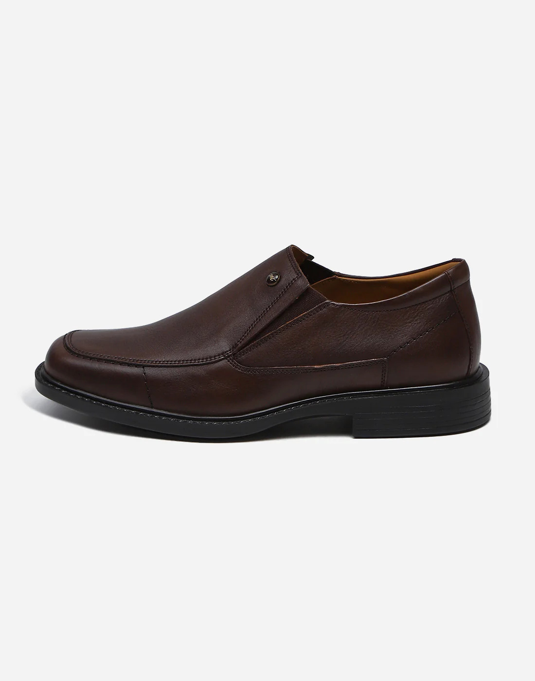 Men Brown Slip on Genuine Leather Penny Loafers - Image 4