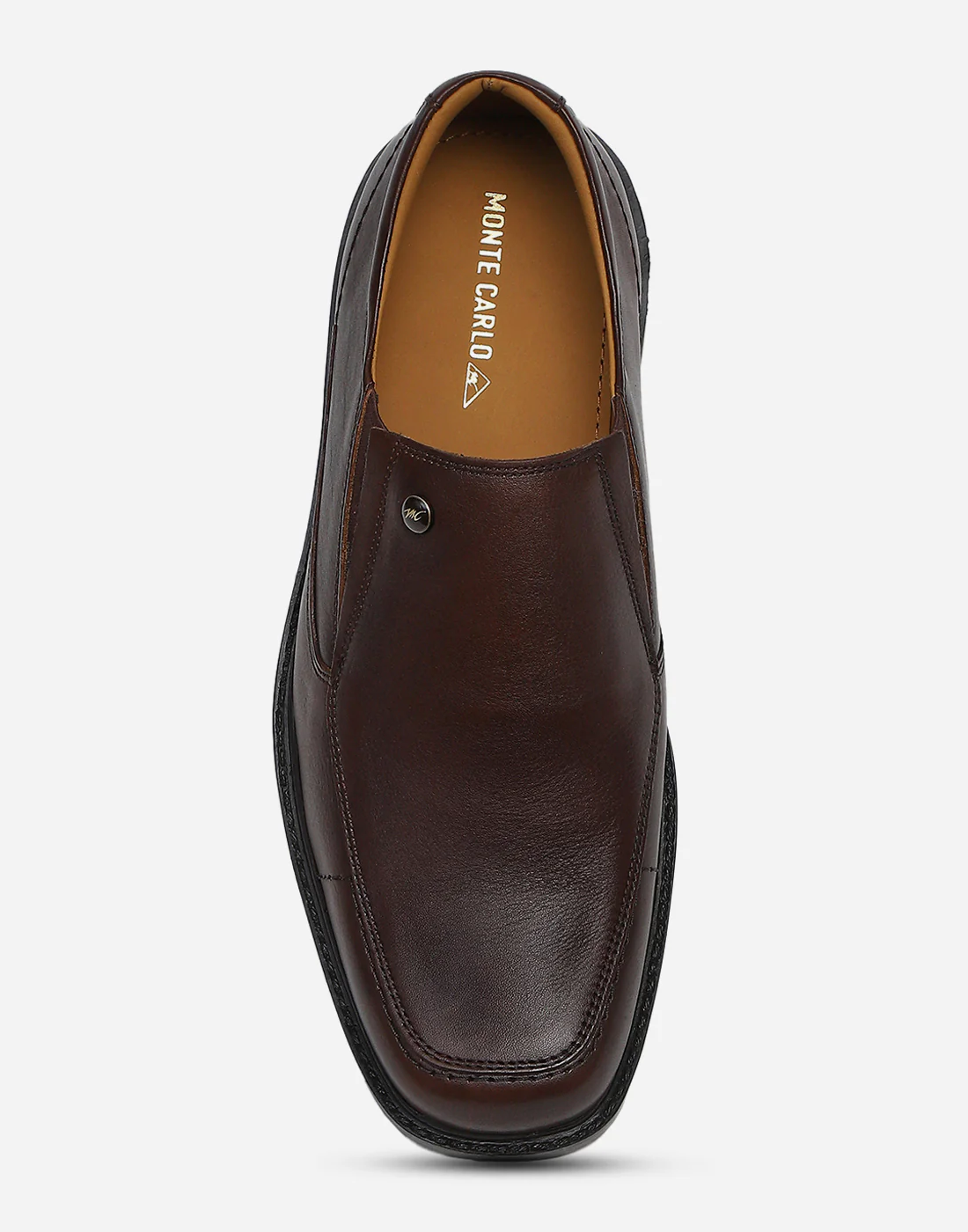 Men Brown Slip on Genuine Leather Penny Loafers - Image 5