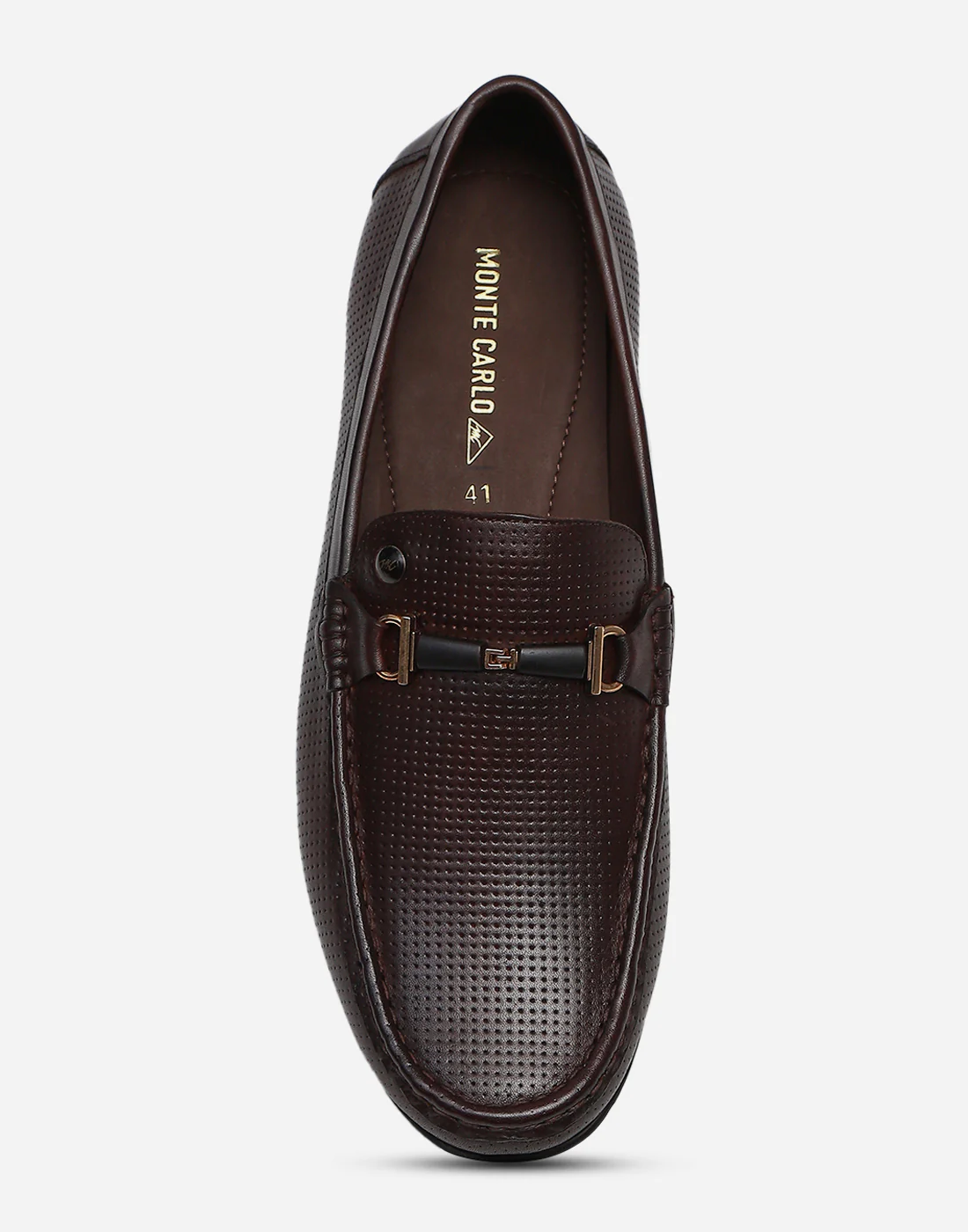 Men Brown Slip on Genuine Leather Penny Loafers - Image 5