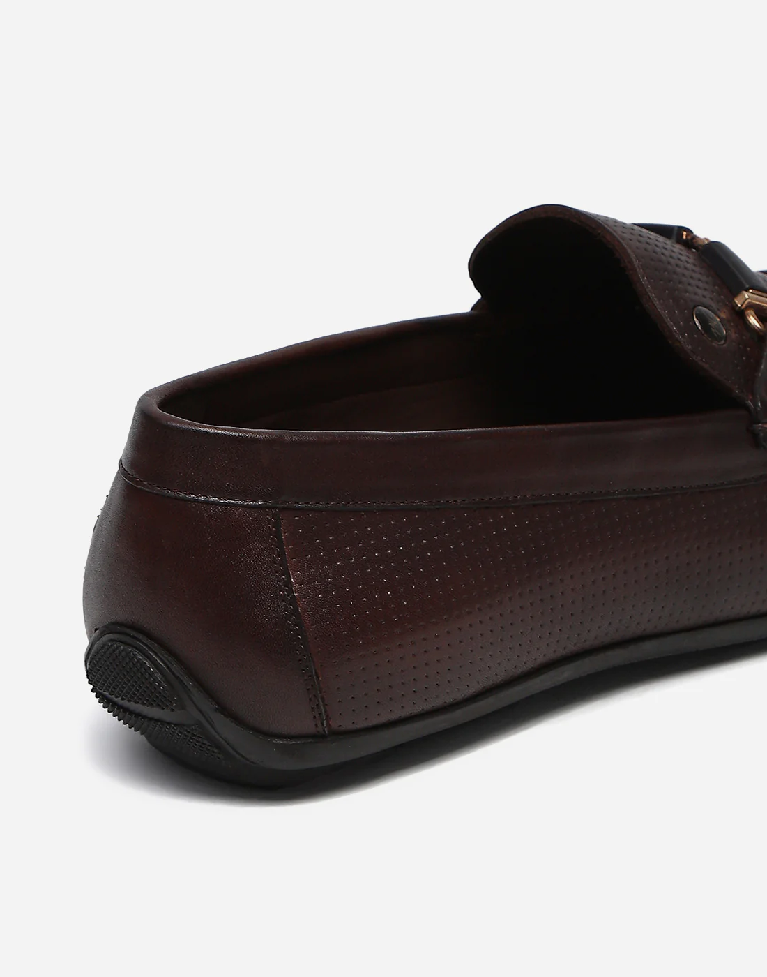 Men Brown Slip on Genuine Leather Penny Loafers - Image 8