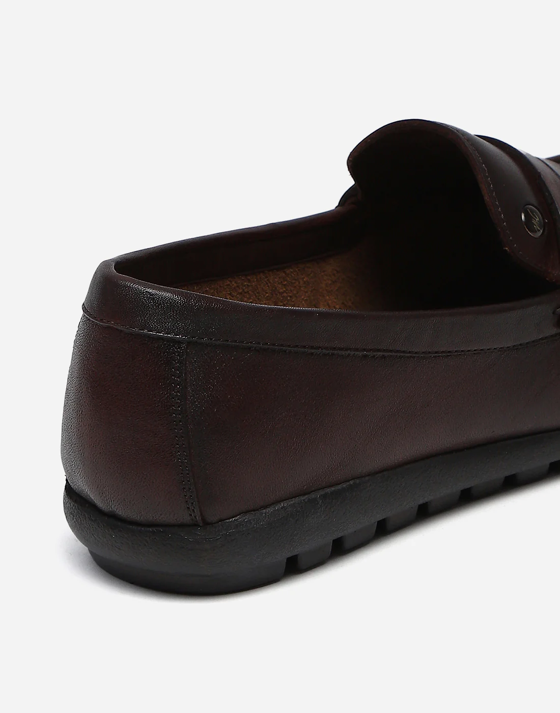 Men Brown Slip on Genuine Leather Penny Loafers - Image 8