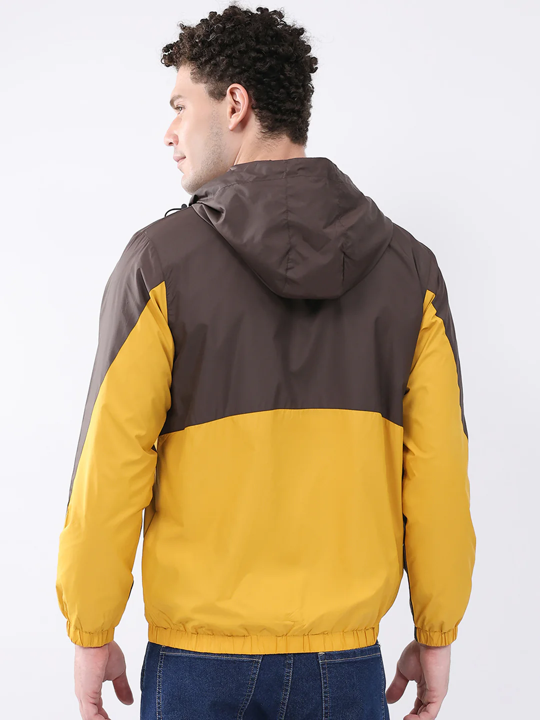 Men Brown Printed Collar Full Sleeve Jacket - Image 5