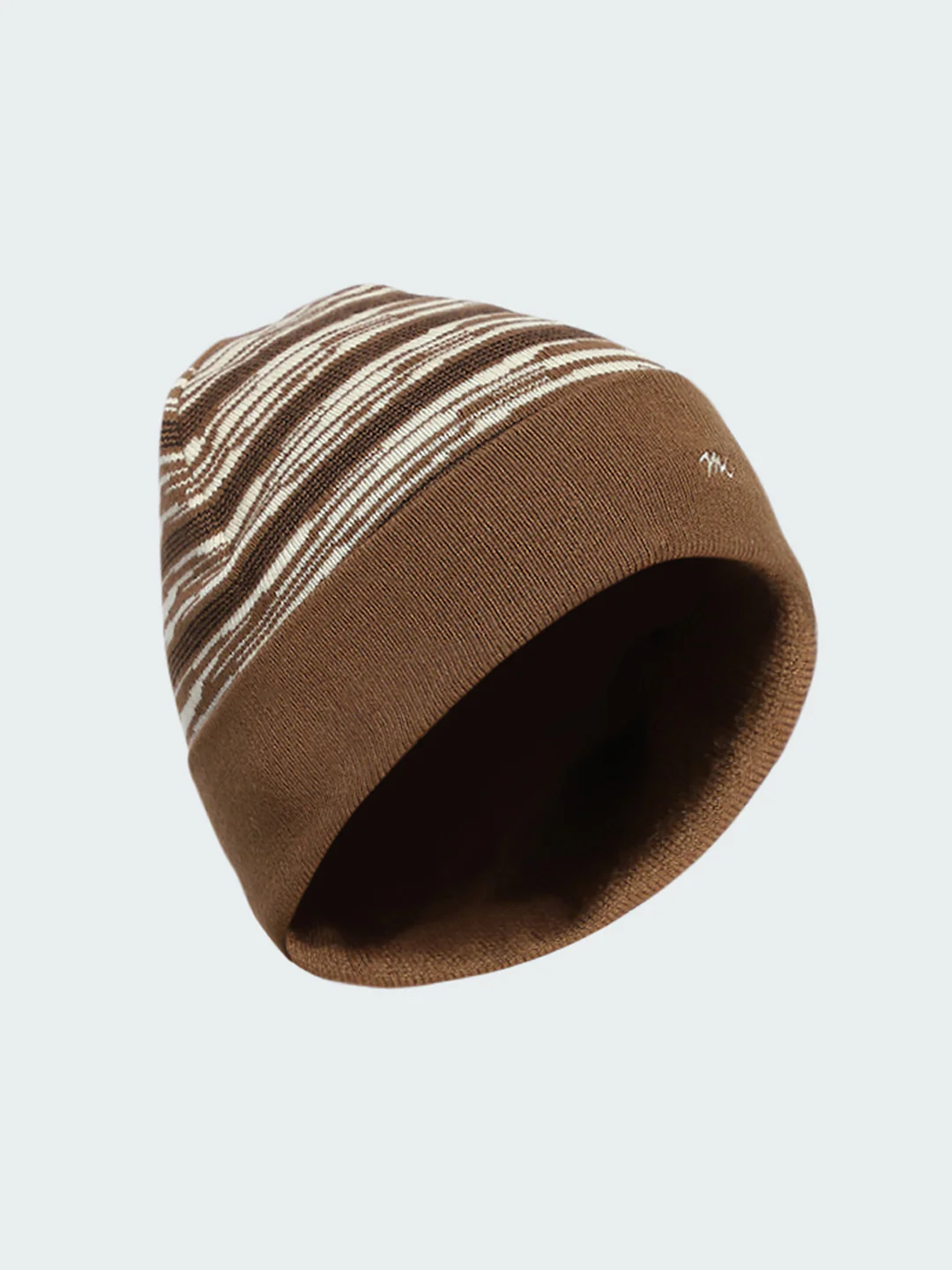 Men Brown Self Design Cap - Image 2