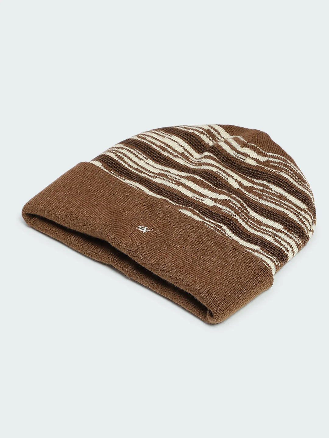 Men Brown Self Design Cap - Image 6