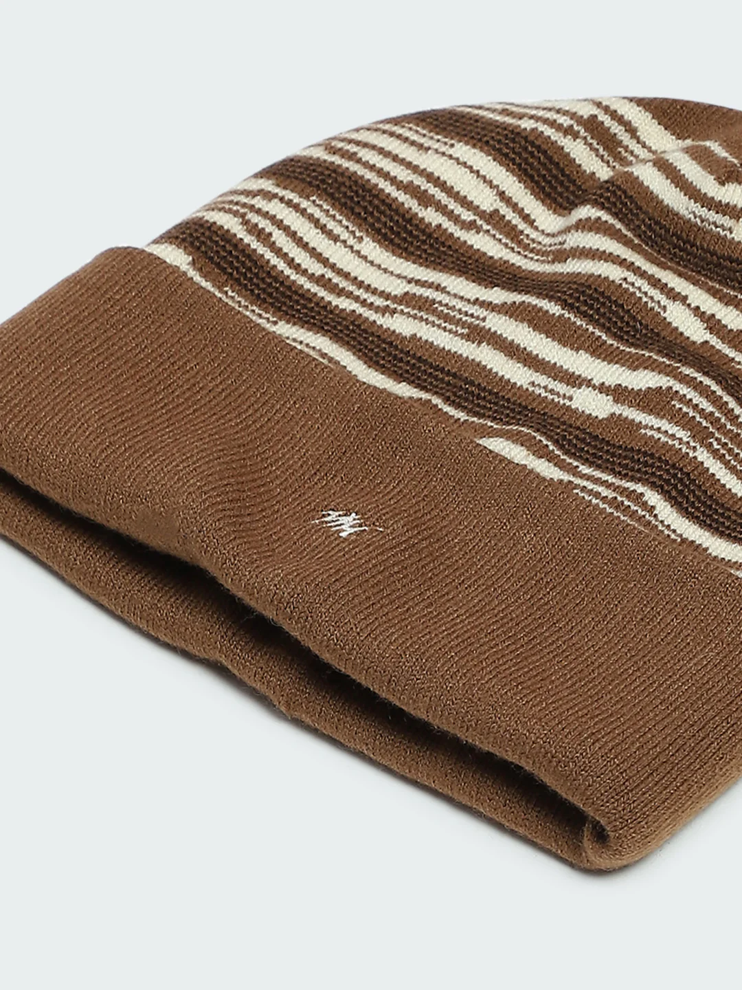 Men Brown Self Design Cap - Image 7
