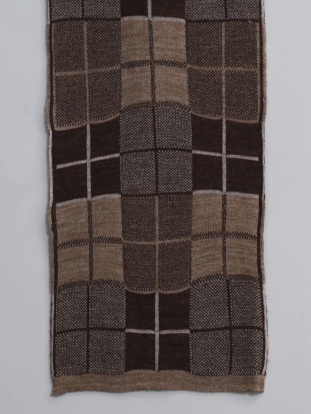 Men Brown Self Design Muffler - Image 8