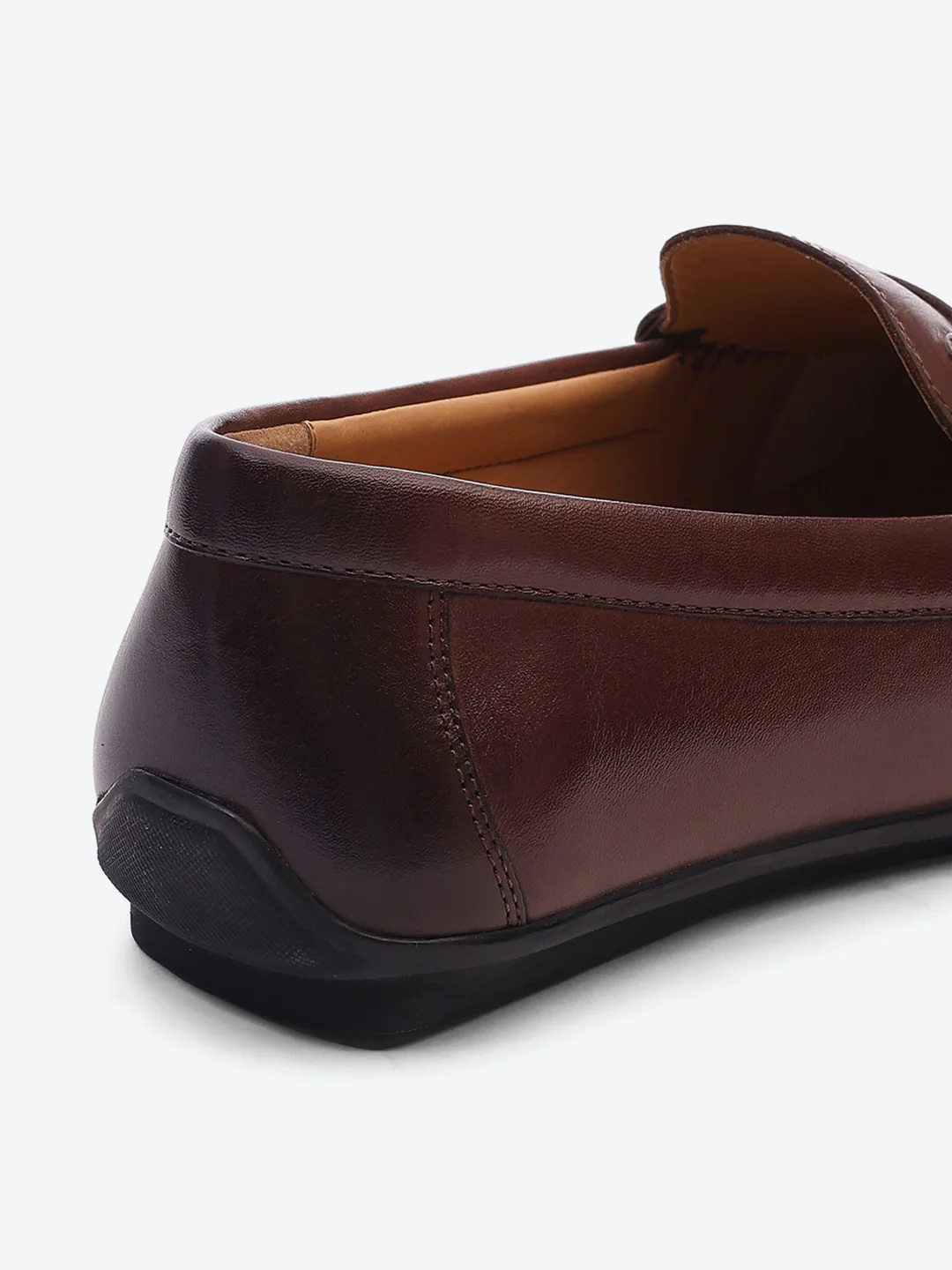 Men Brown Slip on Genuine Leather Loafers - Image 9
