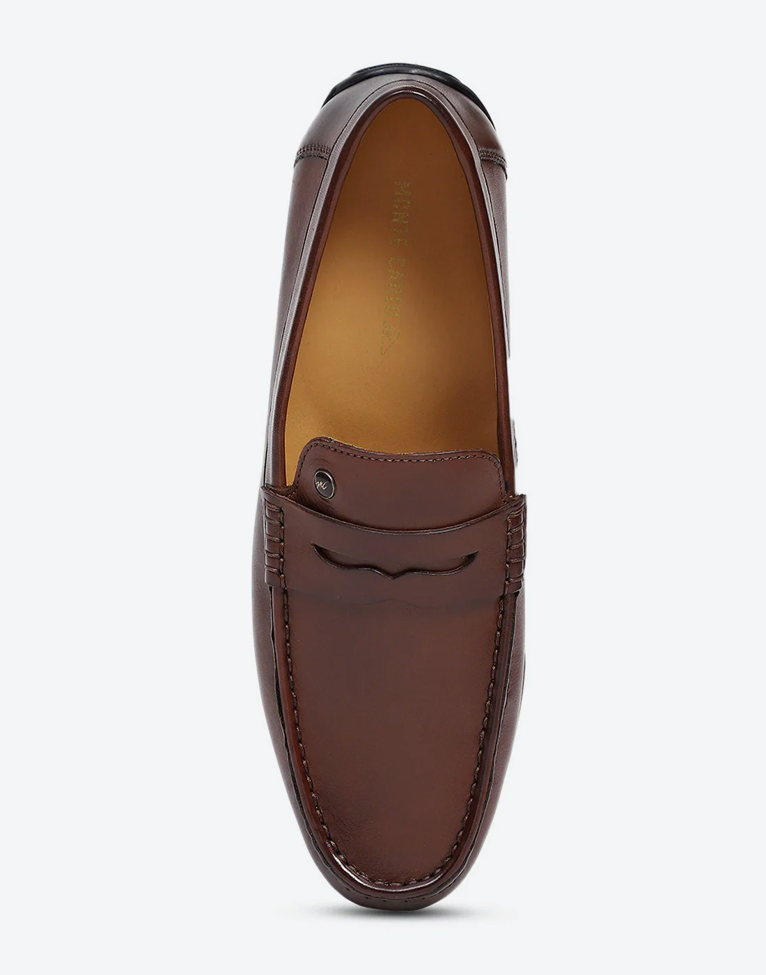 Men Brown Slip on Genuine Leather Loafers - Image 6