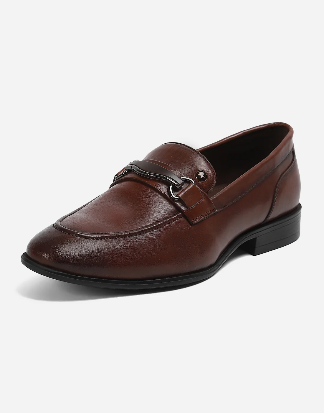 Men Brown Slip on Genuine Leather Loafers - Image 3