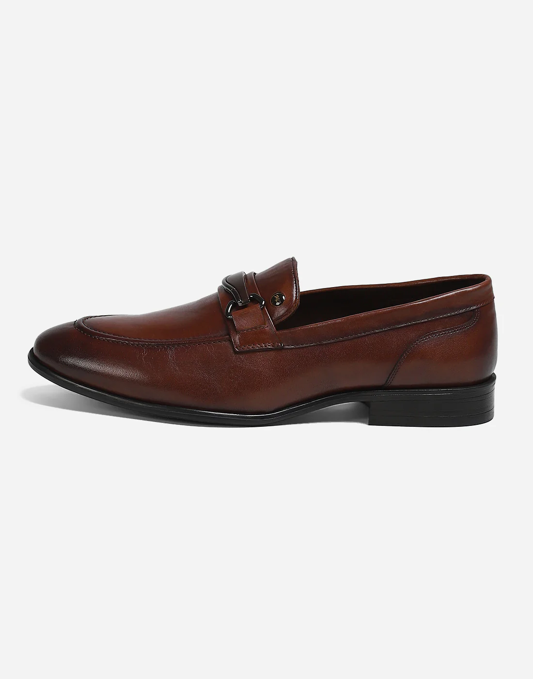 Men Brown Slip on Genuine Leather Loafers - Image 4