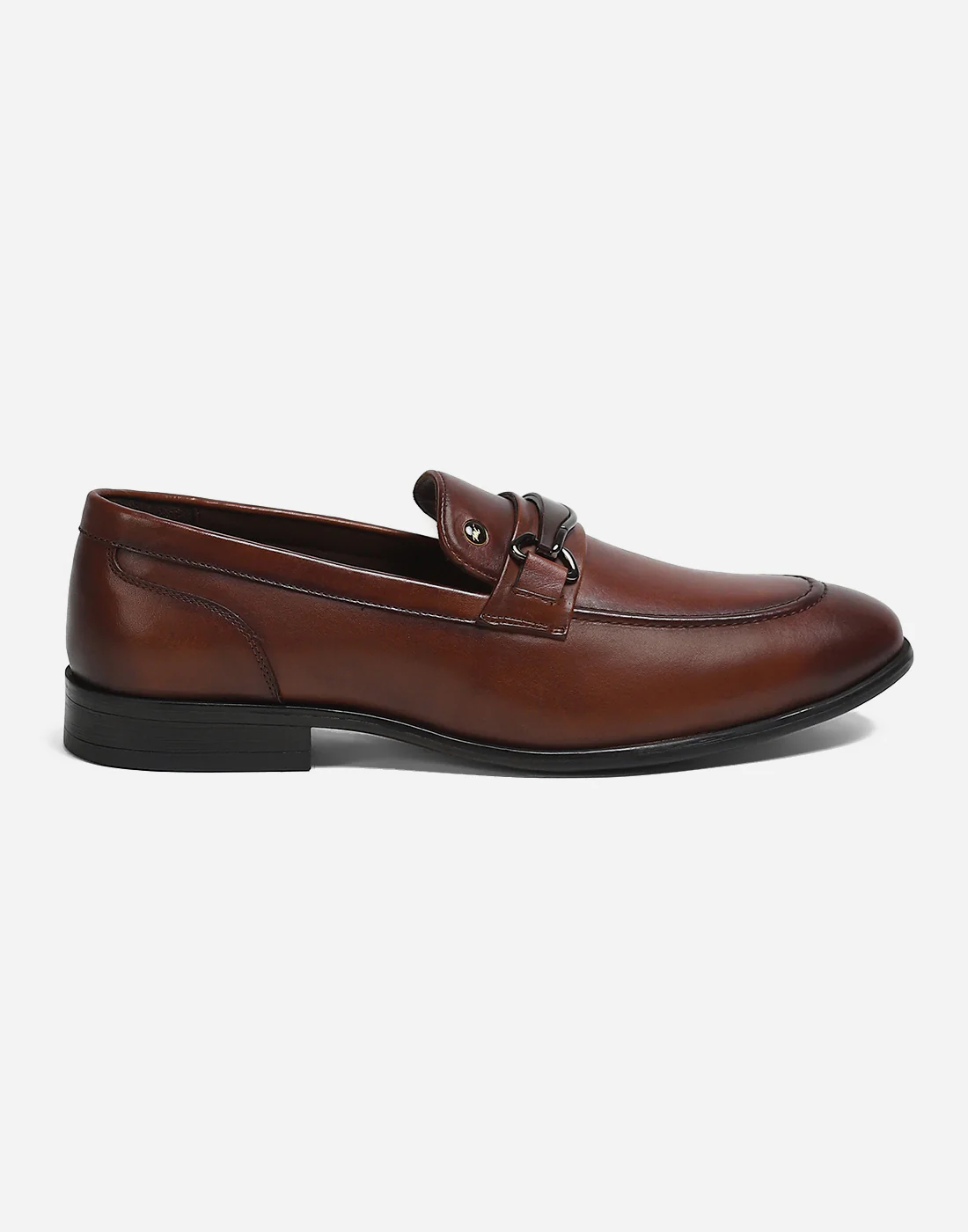 Men Brown Slip on Genuine Leather Loafers - Image 5