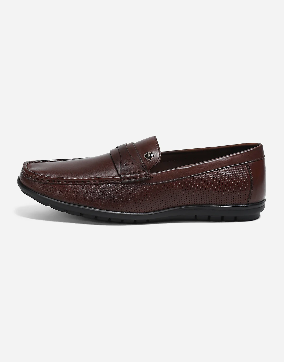 Men Brown Slip on Genuine Leather Loafers - Image 4