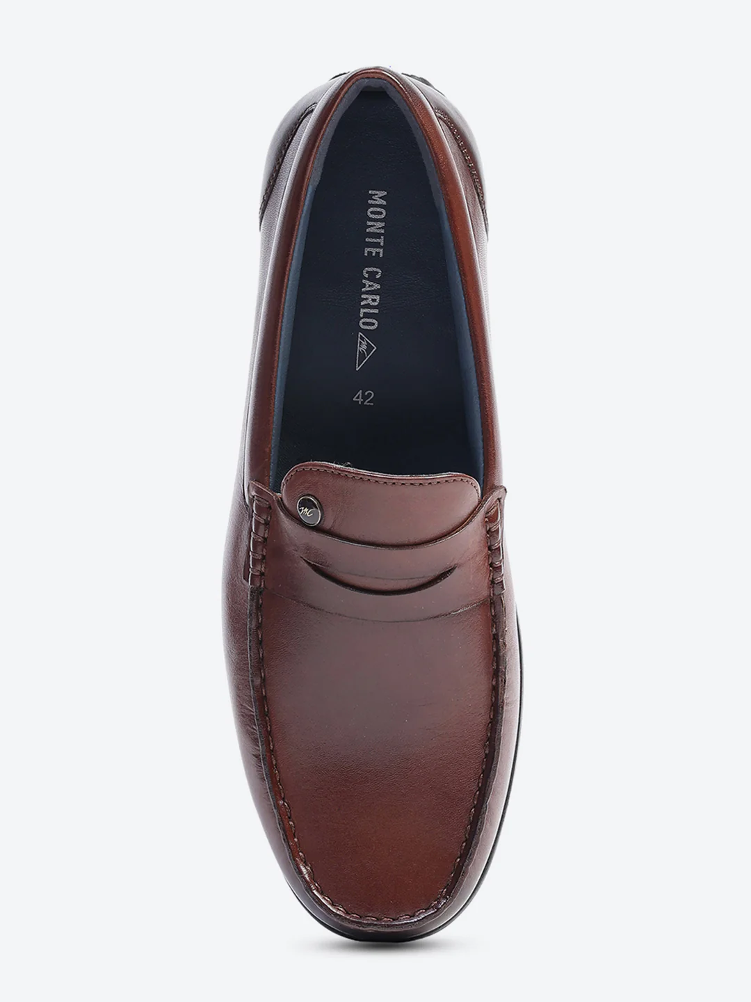 Men Brown Slip on Genuine Leather Loafers - Image 6