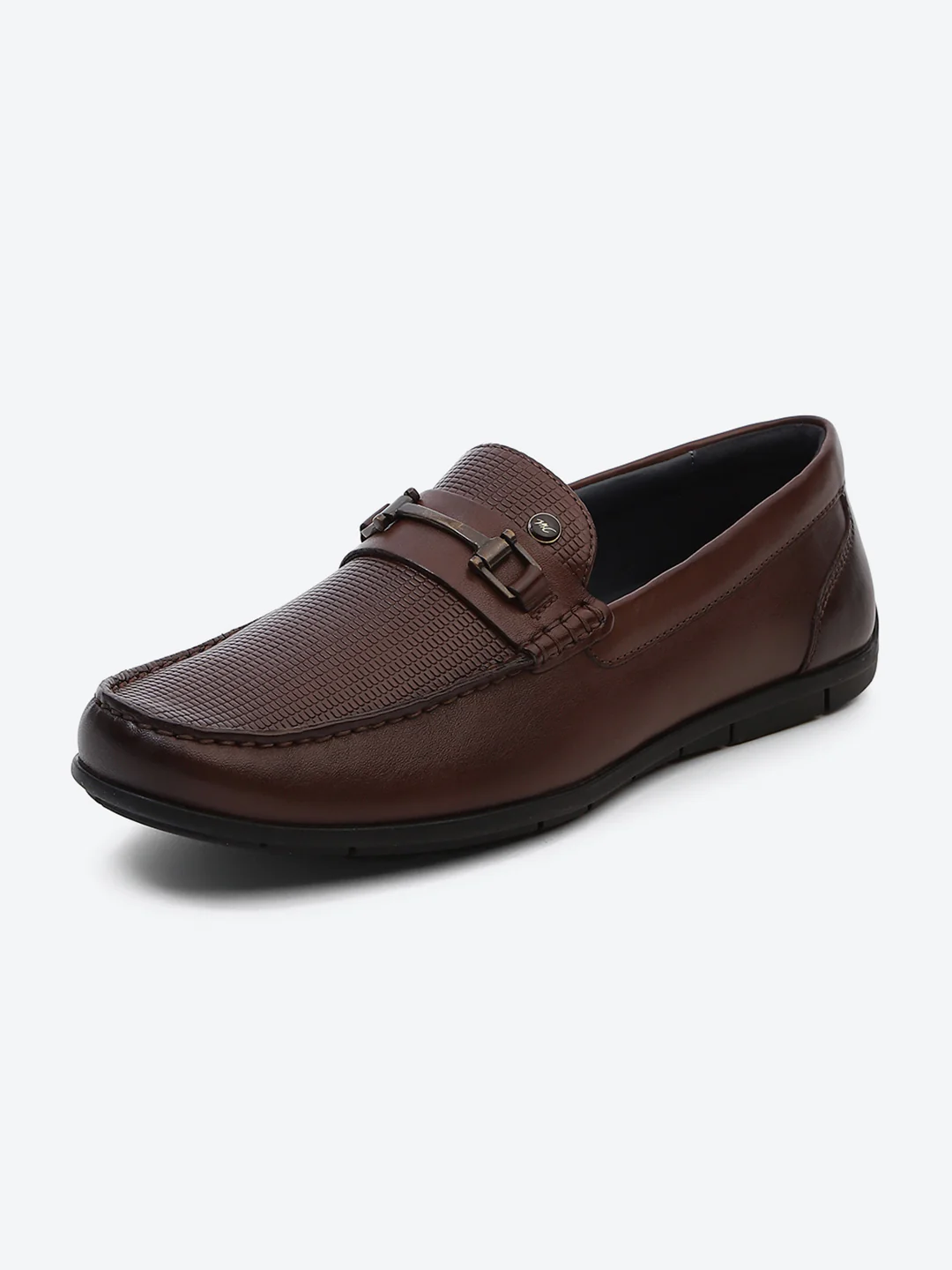 Men Brown Slip on Genuine Leather Loafers - Image 3