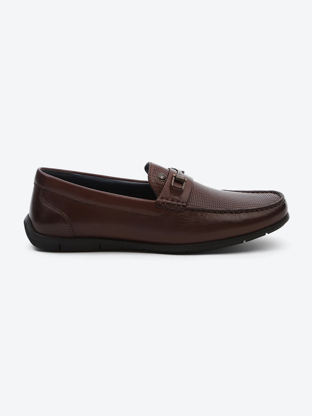 Men Brown Slip on Genuine Leather Loafers - Image 5