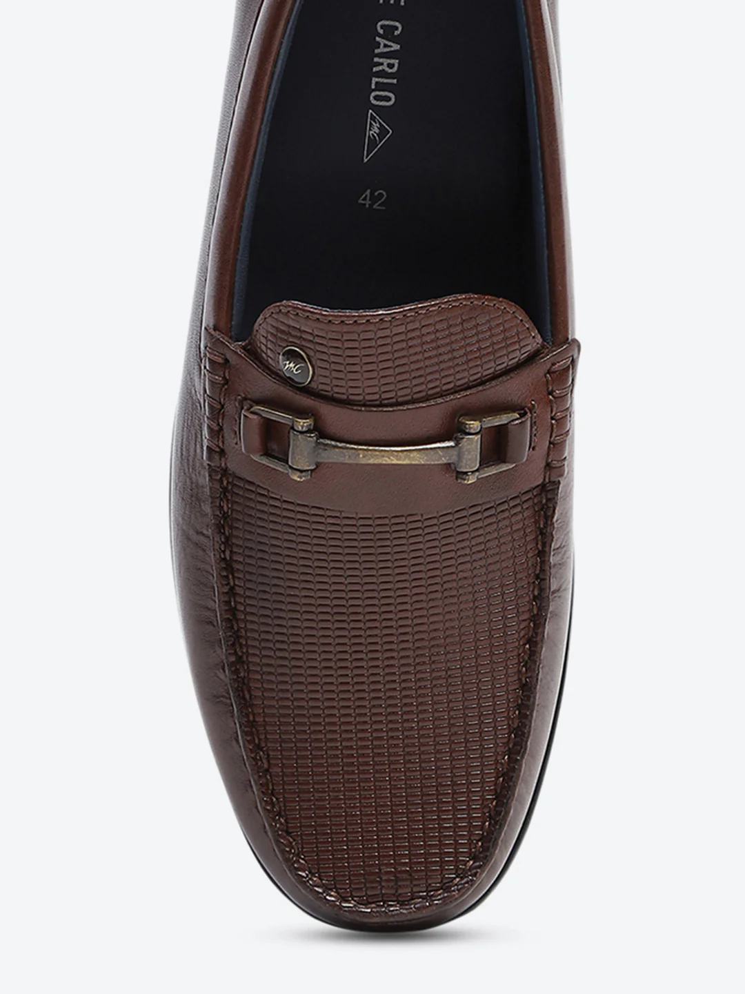 Men Brown Slip on Genuine Leather Loafers - Image 7