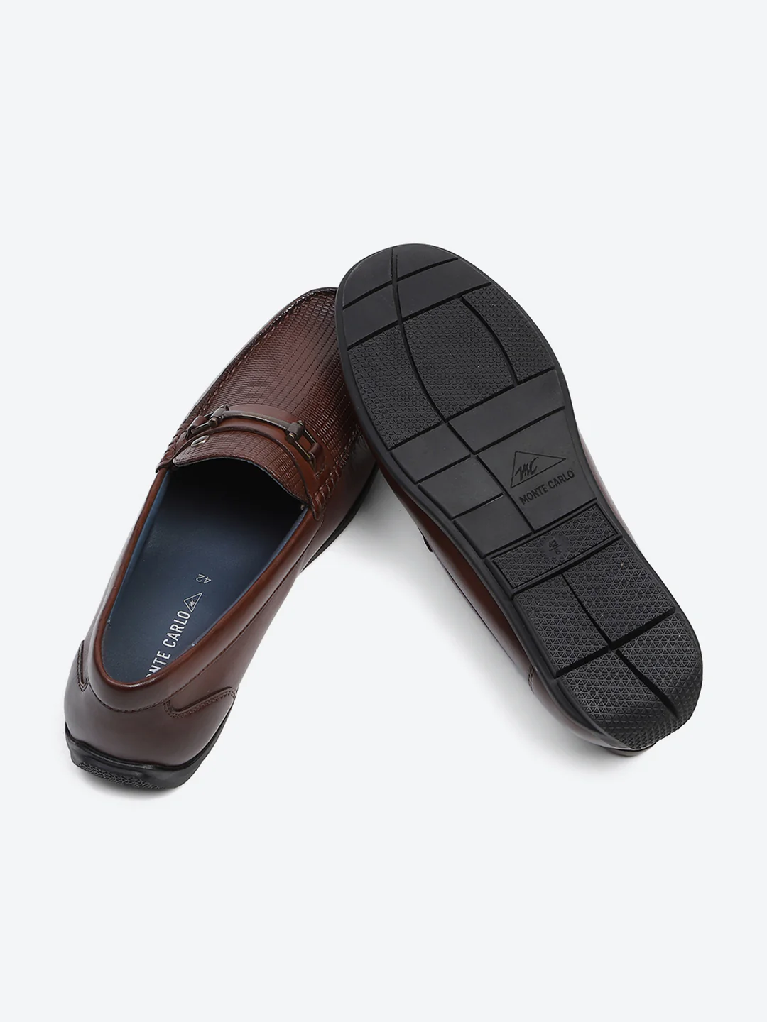 Men Brown Slip on Genuine Leather Loafers - Image 8