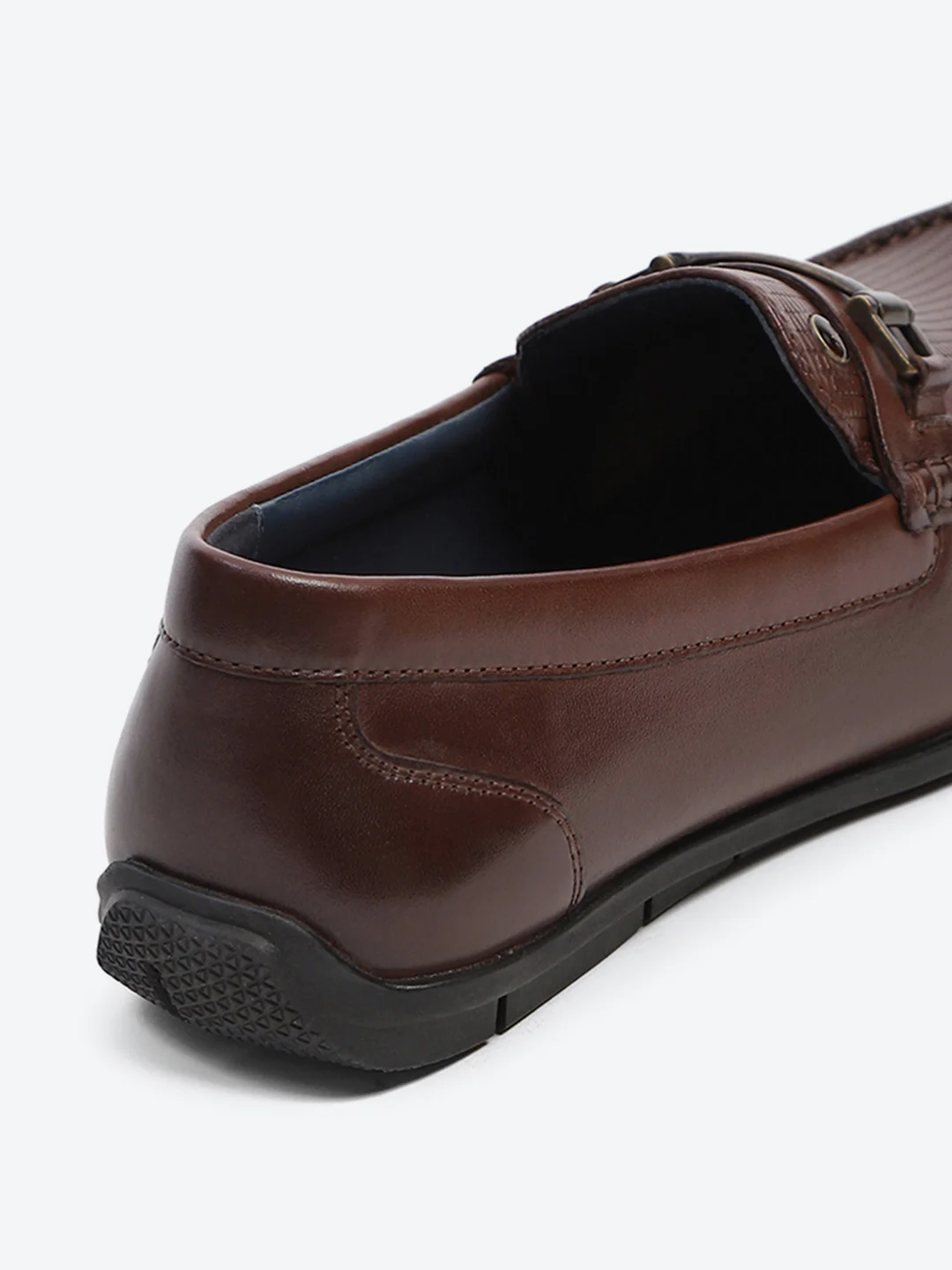 Men Brown Slip on Genuine Leather Loafers - Image 9