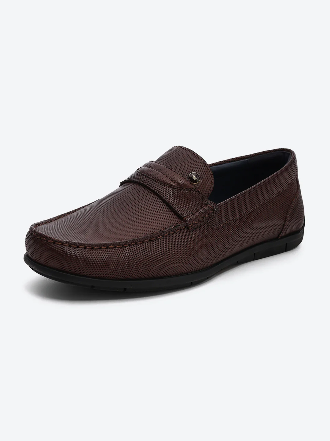 Men Brown Slip on Genuine Leather Loafers - Image 3