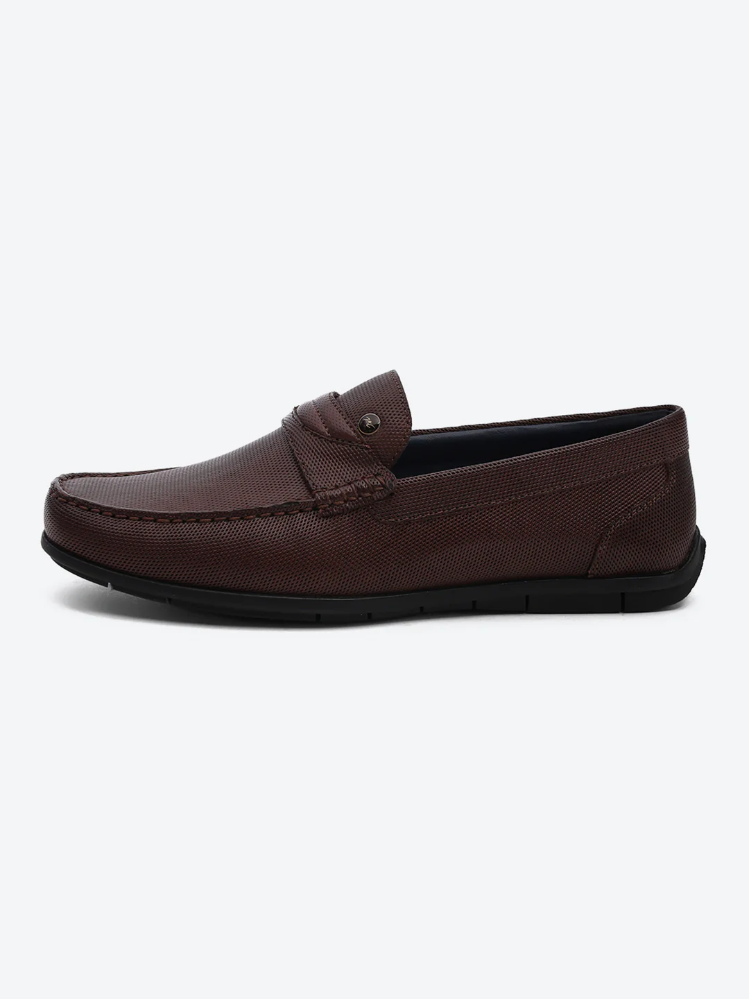 Men Brown Slip on Genuine Leather Loafers - Image 4
