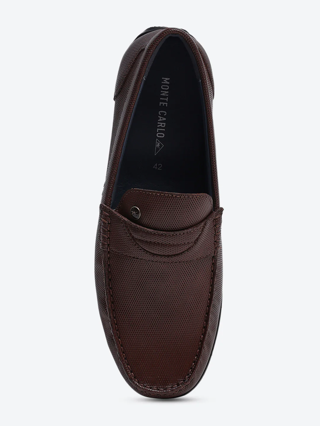 Men Brown Slip on Genuine Leather Loafers - Image 6