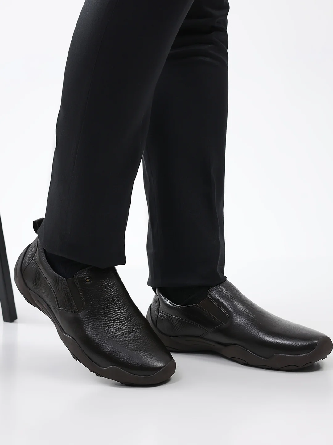 Men Brown Slip on Genuine Leather Shoes - Image 11