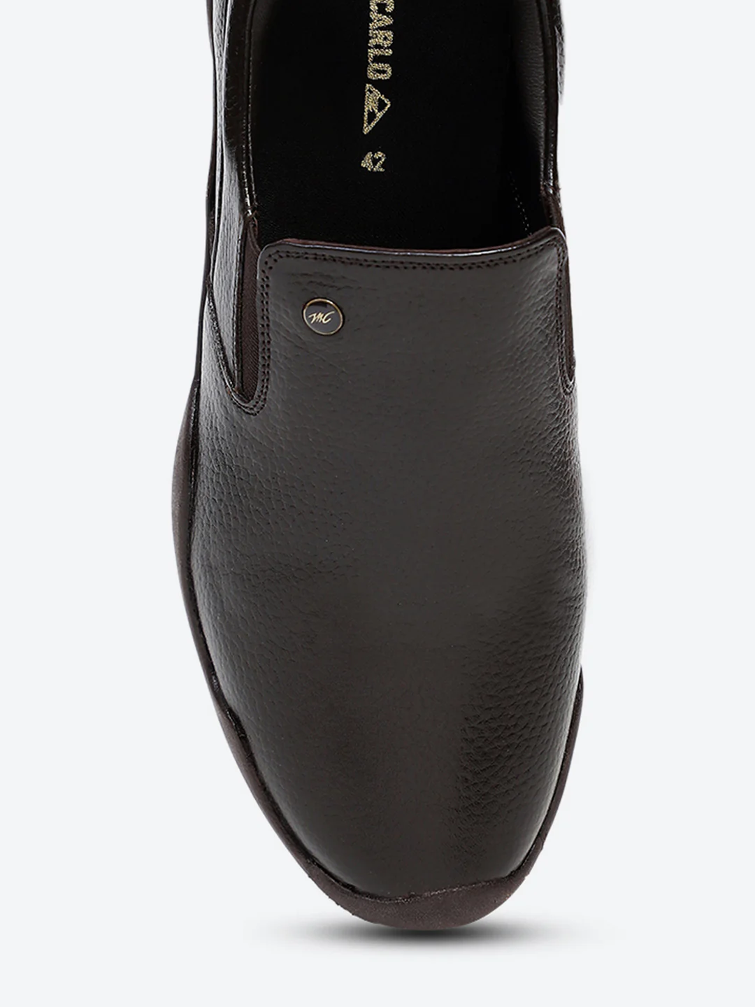 Men Brown Slip on Genuine Leather Shoes - Image 7