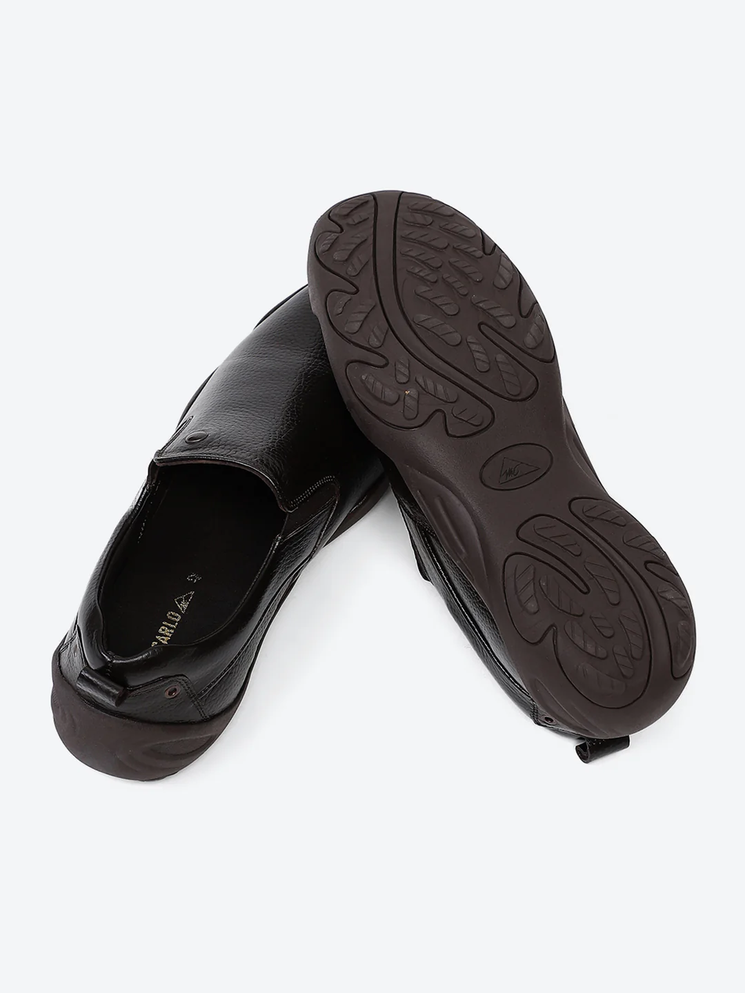 Men Brown Slip on Genuine Leather Shoes - Image 8