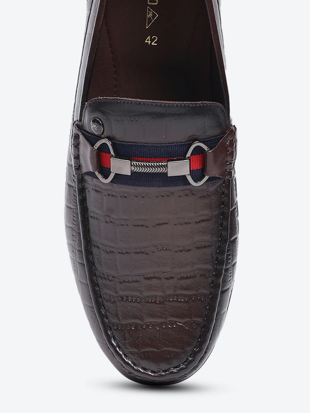 Men Brown Slip on Leather Loafers - Image 8